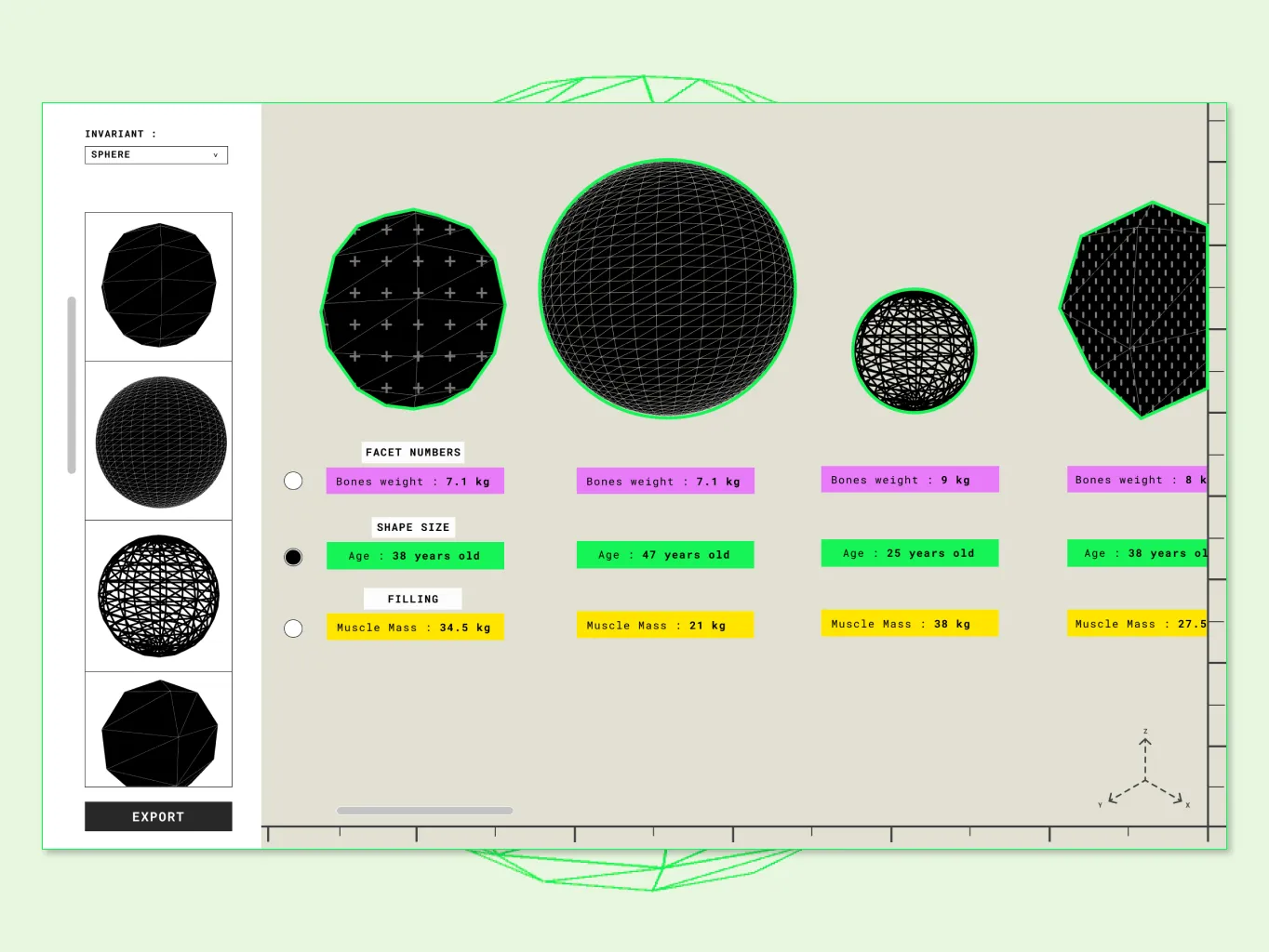 Data Variables for Physicalization © Maëva Calmettes